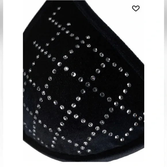 BALMAIN***Crystals on Black Velvet Bikini**F36 US 4 $846 - Picture 3 of 6
